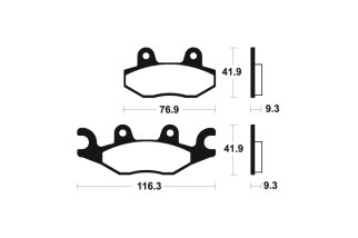 Plaquettes de frein TECNIUM Scooter organique - ME378