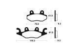 Plaquettes de frein TECNIUM Scooter organique - ME378