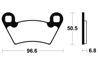 Plaquettes de frein TECNIUM MX/Quad métal fritté - MOA300