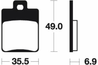 Plaquettes de frein TECNIUM Scooter organique - ME224