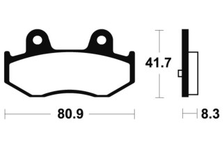 Plaquettes de frein TECNIUM Scooter organique - ME281