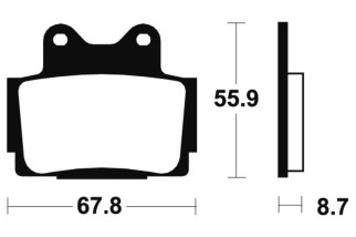 Plaquettes de frein TECNIUM Performance métal fritté - MF70