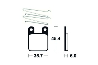 Plaquettes de frein TECNIUM Scooter organique - ME319