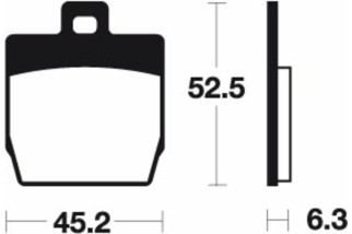 Plaquettes de frein TECNIUM Scooter organique - ME231