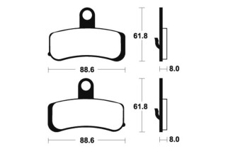 Plaquettes de frein TECNIUM Performance métal fritté - MF353