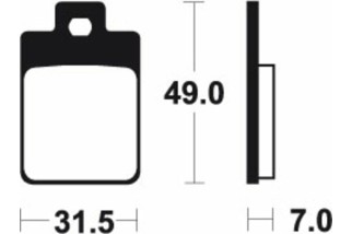 Plaquettes de frein TECNIUM Scooter organique - ME212