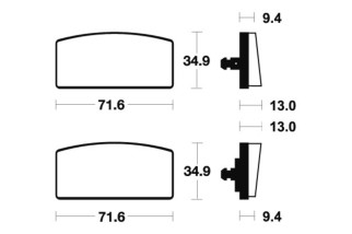 Plaquettes de frein TECNIUM route organique - MA20
