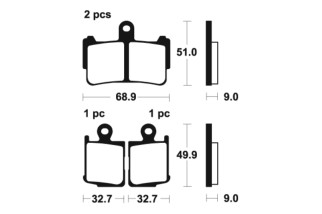 Plaquettes de frein TECNIUM Performance métal fritté - MF369