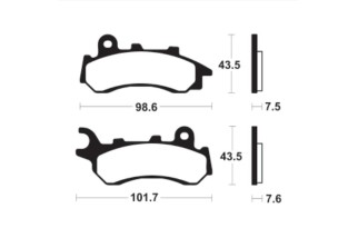 Plaquettes de frein TECNIUM organique - ME464 (pour étrier de frein Nissin)
