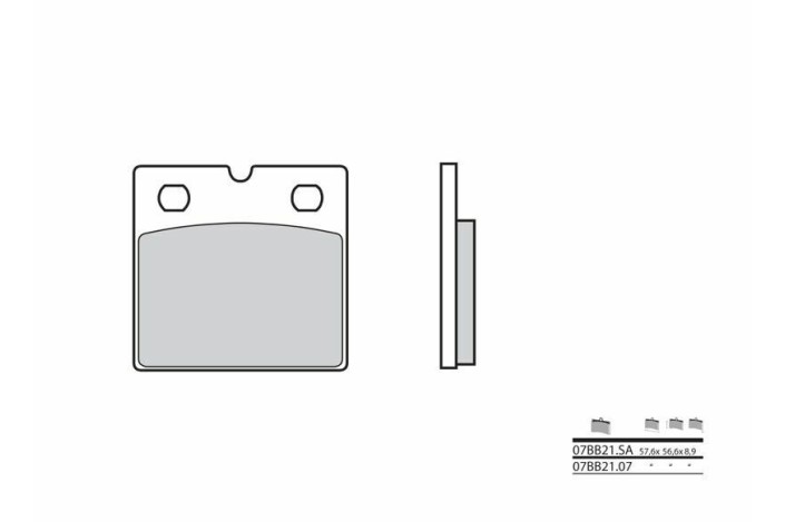 Plaquettes de frein BREMBO route carbone céramique - 07BB2107