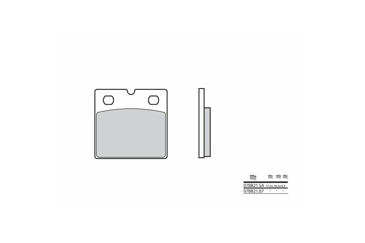 Plaquettes de frein BREMBO route carbone céramique - 07BB2107