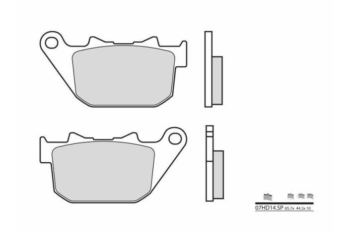 Plaquettes de frein BREMBO route métal fritté - 07HD14SP
