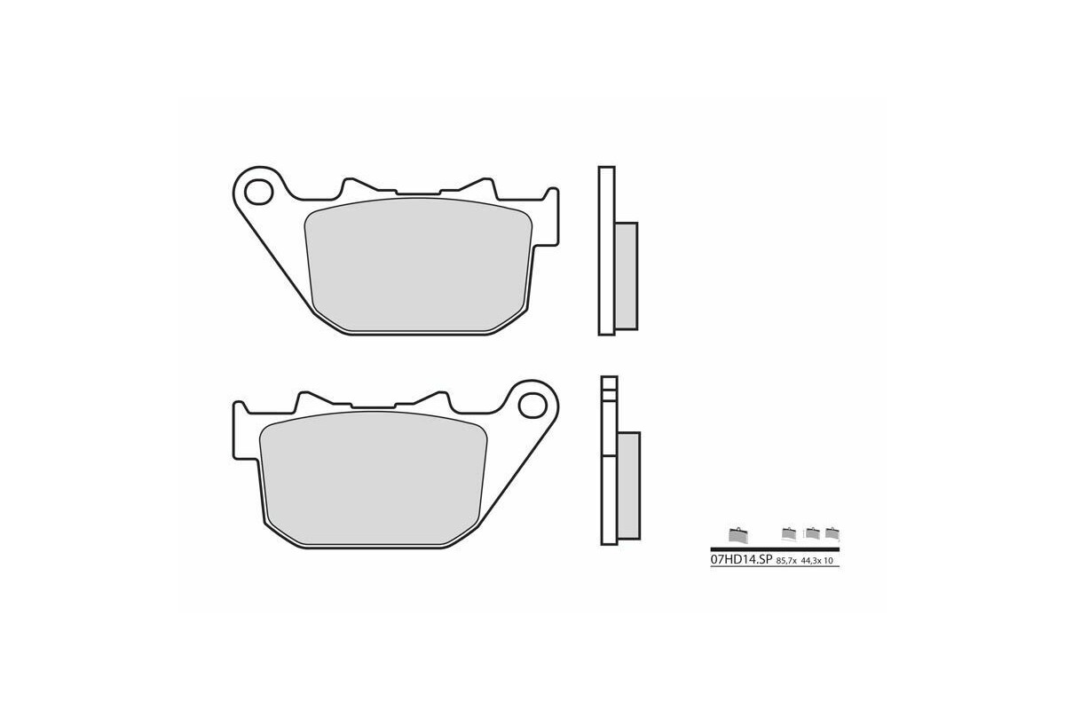 Plaquettes de frein BREMBO route métal fritté - 07HD14SP