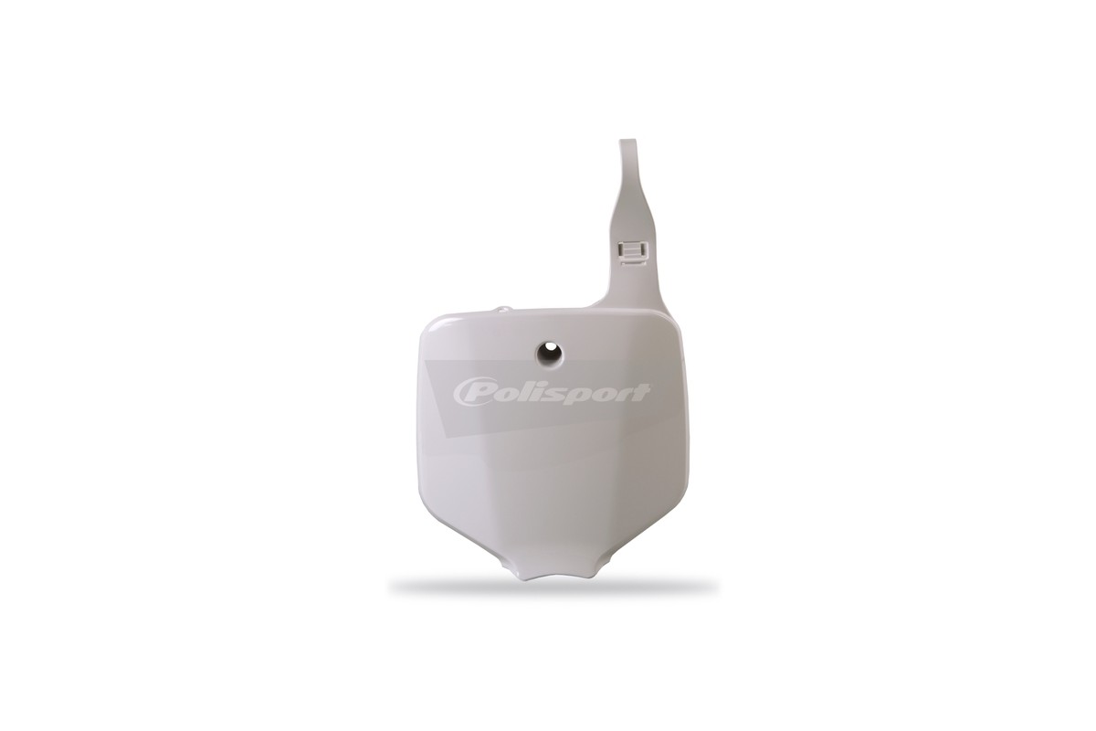 Plaque numéro frontale POLISPORT blanc Kawasaki/Suzuki