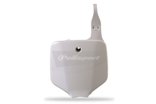 Plaque numéro frontale POLISPORT blanc Kawasaki/Suzuki