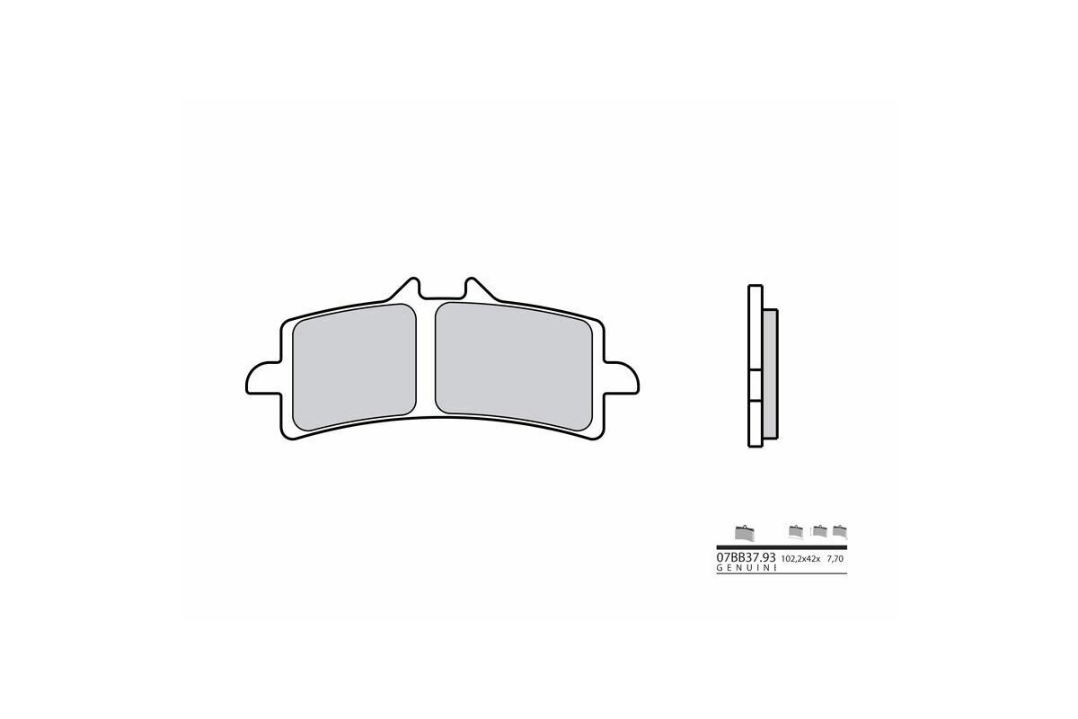 Plaquettes de frein BREMBO carbone céramique - 07BB37RC