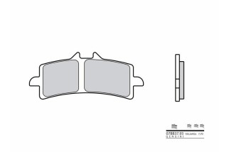 Plaquettes de frein BREMBO carbone céramique - 07BB37RC