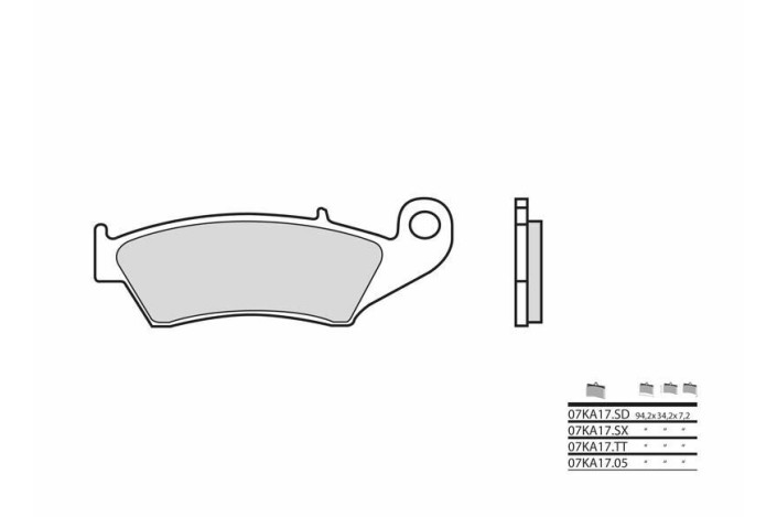 Plaquettes de frein BREMBO route carbone céramique - 07KA1705