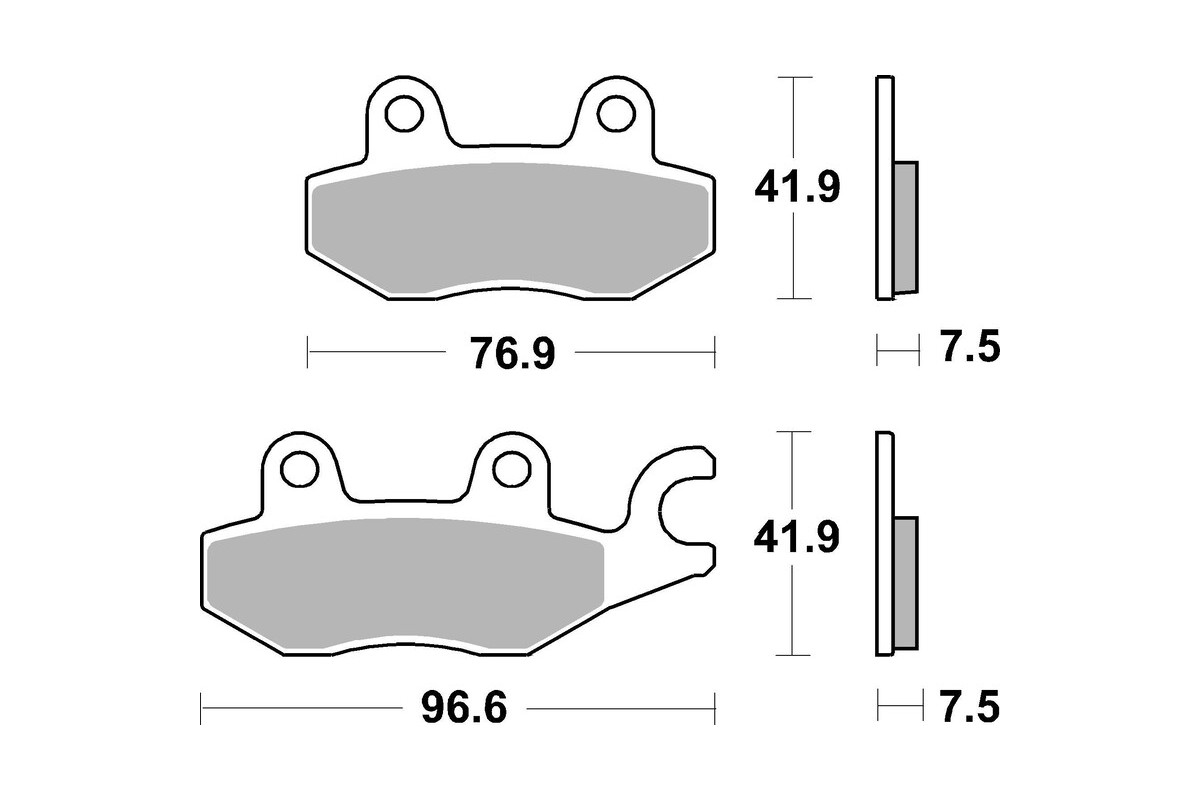 Plaquettes de frein BREMBO route métal fritté - 07KA31SA