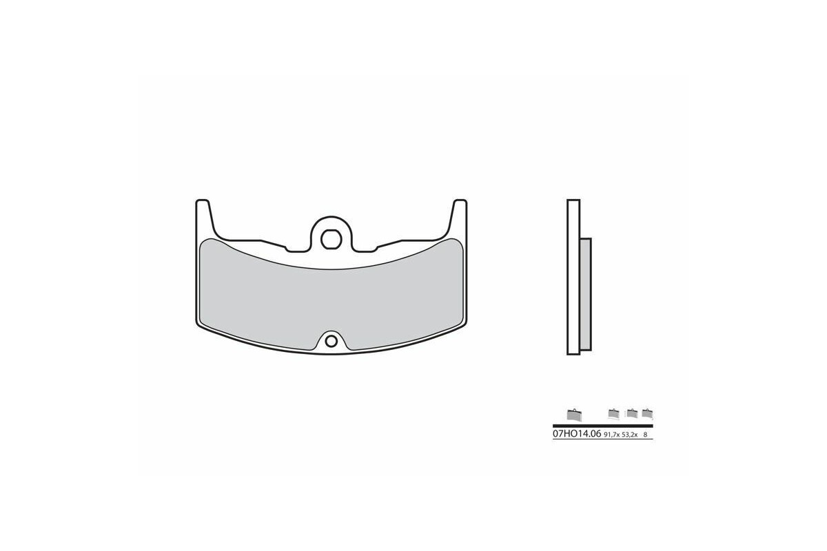 Plaquettes de frein BREMBO route carbone céramique - 07HO1406