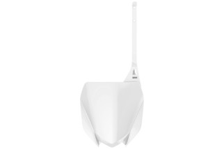 Plaque numéro frontale POLISPORT restylé blanc Yamaha YZ125/250