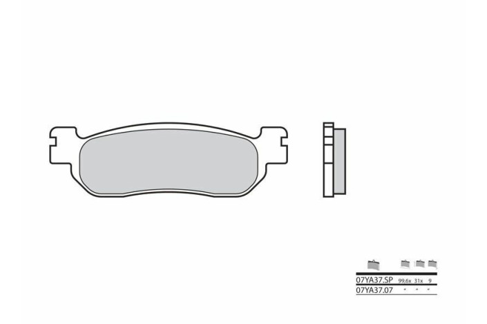 Plaquettes de frein BREMBO route carbone céramique - 07YA3707