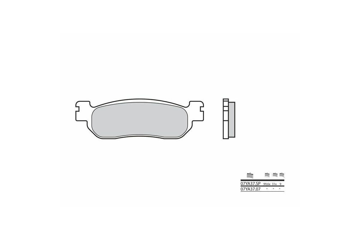 Plaquettes de frein BREMBO route carbone céramique - 07YA3707