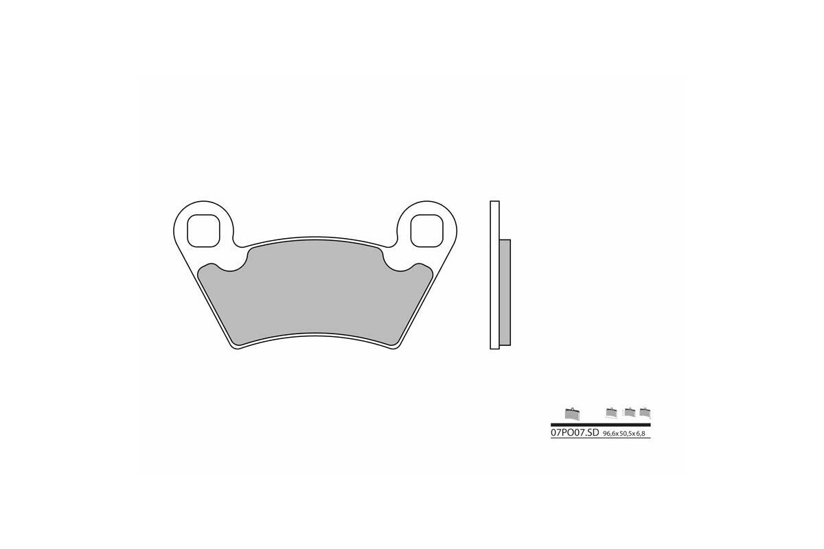 Plaquettes de frein BREMBO Off-Road métal fritté - 07PO07SD