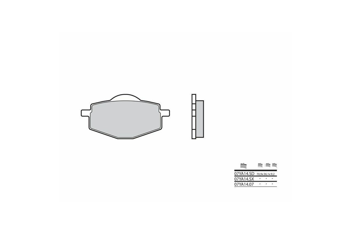 Plaquettes de frein BREMBO Off-Road métal fritté - 07YA14SX