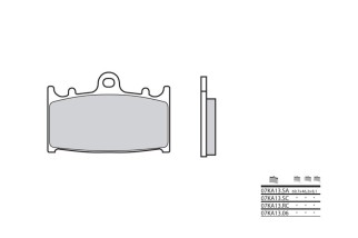 Plaquettes de frein BREMBO route métal fritté - 07KA13LA