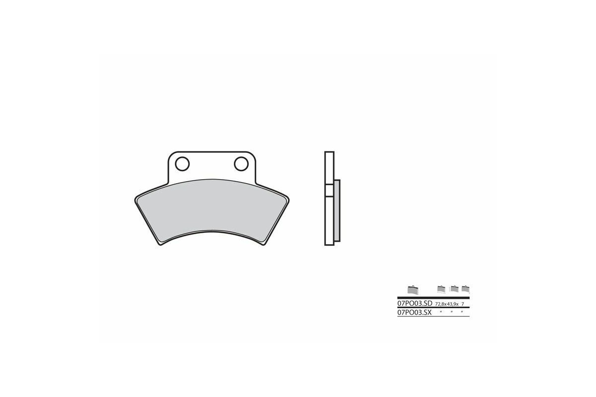 Plaquettes de frein BREMBO Off-Road métal fritté - 07PO03SD