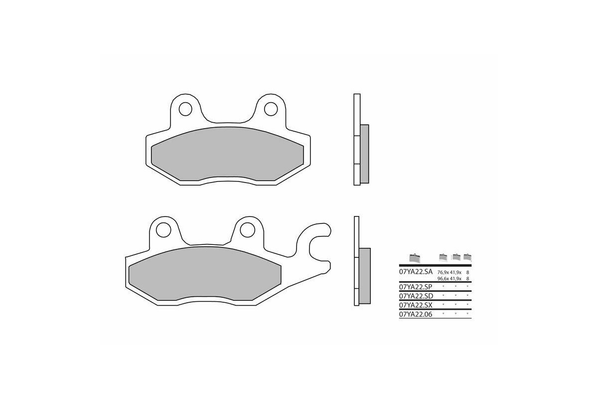 Plaquettes de frein BREMBO Off-Road métal fritté - 07YA22SX