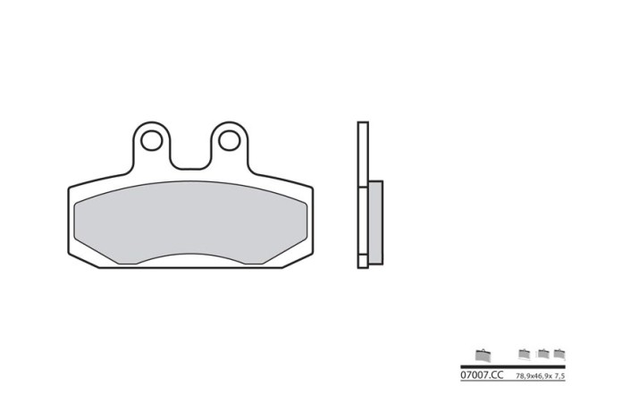 Plaquettes de frein BREMBO Scooter carbone céramique - 07007CC