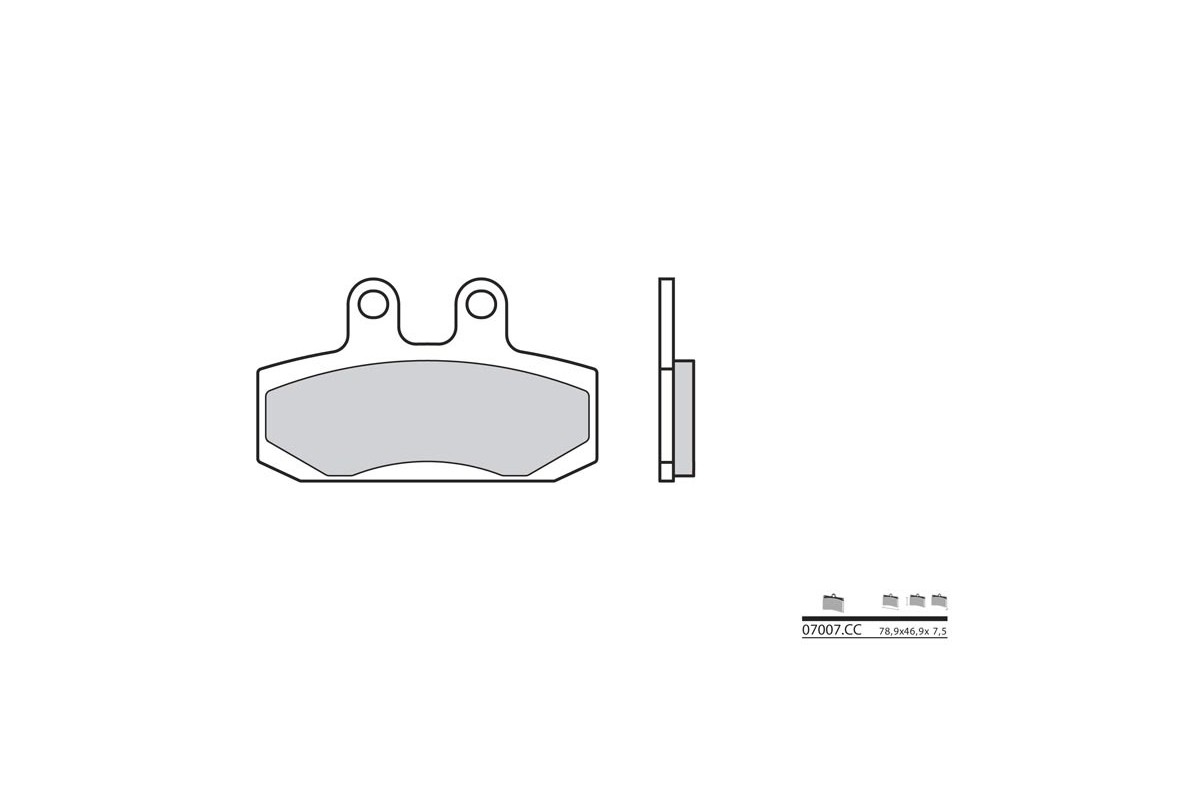 Plaquettes de frein BREMBO Scooter carbone céramique - 07007CC