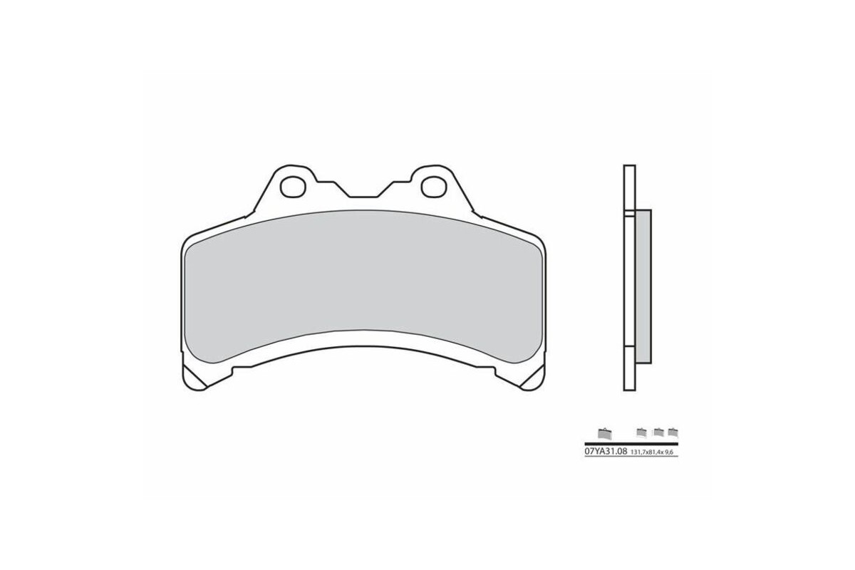 Plaquettes de frein BREMBO route carbone céramique - 07YA3108