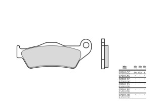 Plaquettes de frein BREMBO Scooter métal fritté - 07001XS