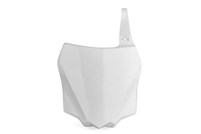 Plaque numéro frontale POLISPORT blanc Kawasaki KX85/KX100