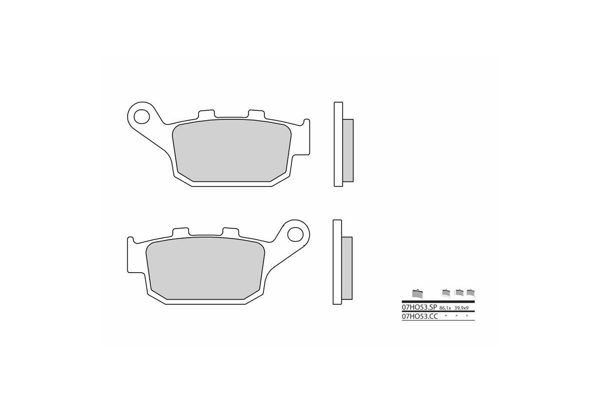 Plaquettes de frein BREMBO route carbone céramique - 07HO53CC