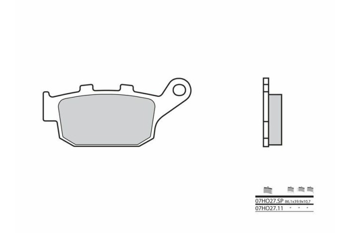 Plaquettes de frein BREMBO route carbone céramique - 07HO2711