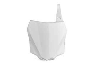 Plaque numéro frontale POLISPORT blanc Kawasaki KX85/KX100