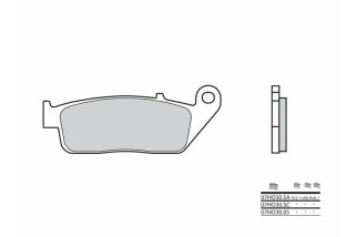 Plaquettes de frein BREMBO route carbone céramique - 07HO3005