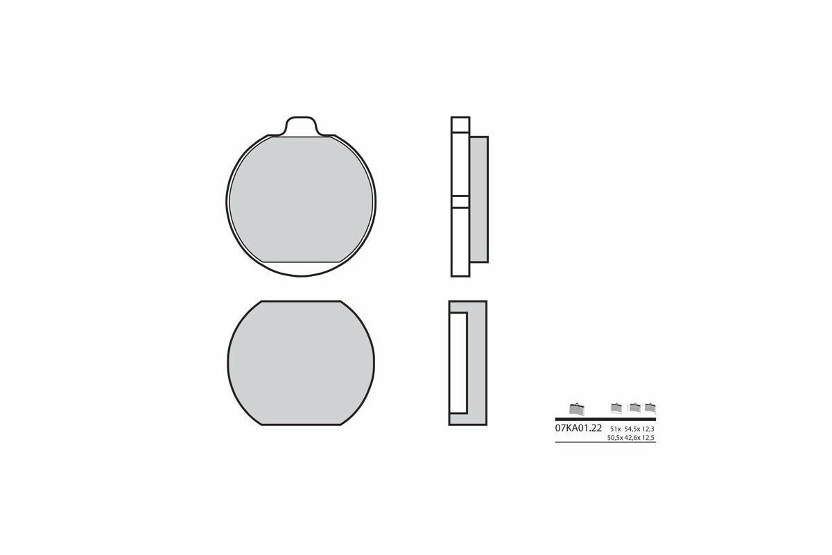 Plaquettes de frein BREMBO route carbone céramique - 07KA0122