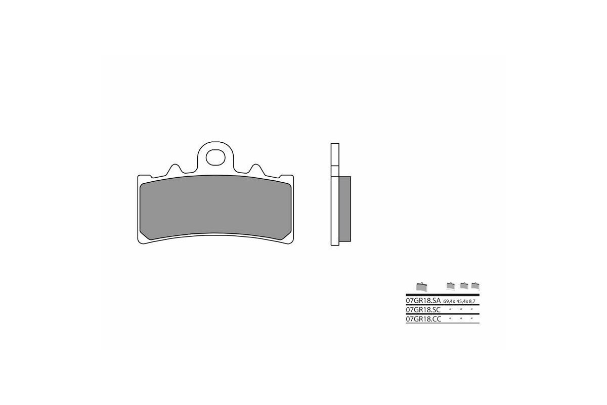 Plaquettes de frein BREMBO route carbone céramique - 07GR18CC