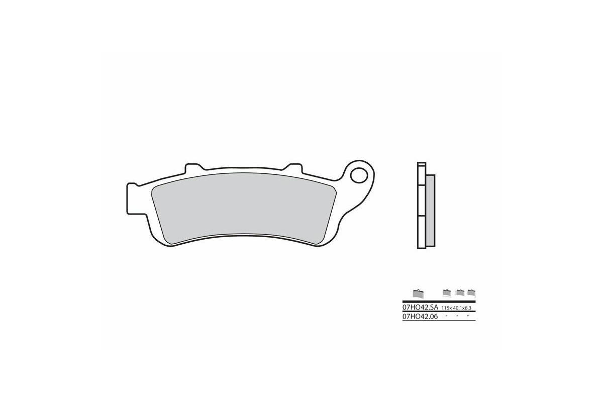 Plaquettes de frein BREMBO route métal fritté - 07HO42SA