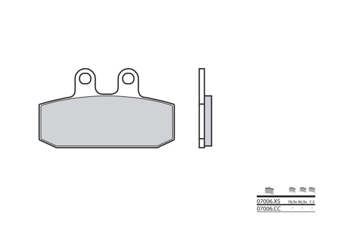 Plaquettes de frein BREMBO Scooter métal fritté - 07006XS