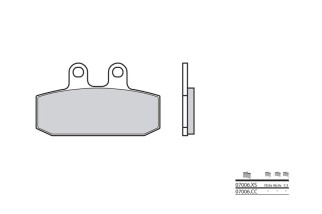 Plaquettes de frein BREMBO Scooter métal fritté - 07006XS