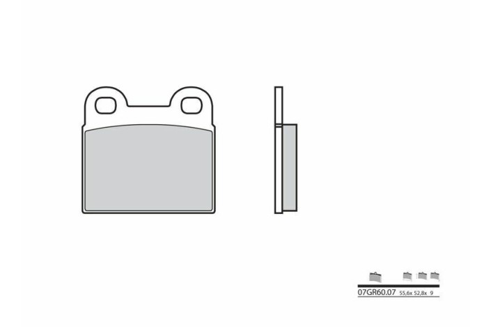 Plaquettes de frein BREMBO route carbone céramique - 07GR6007