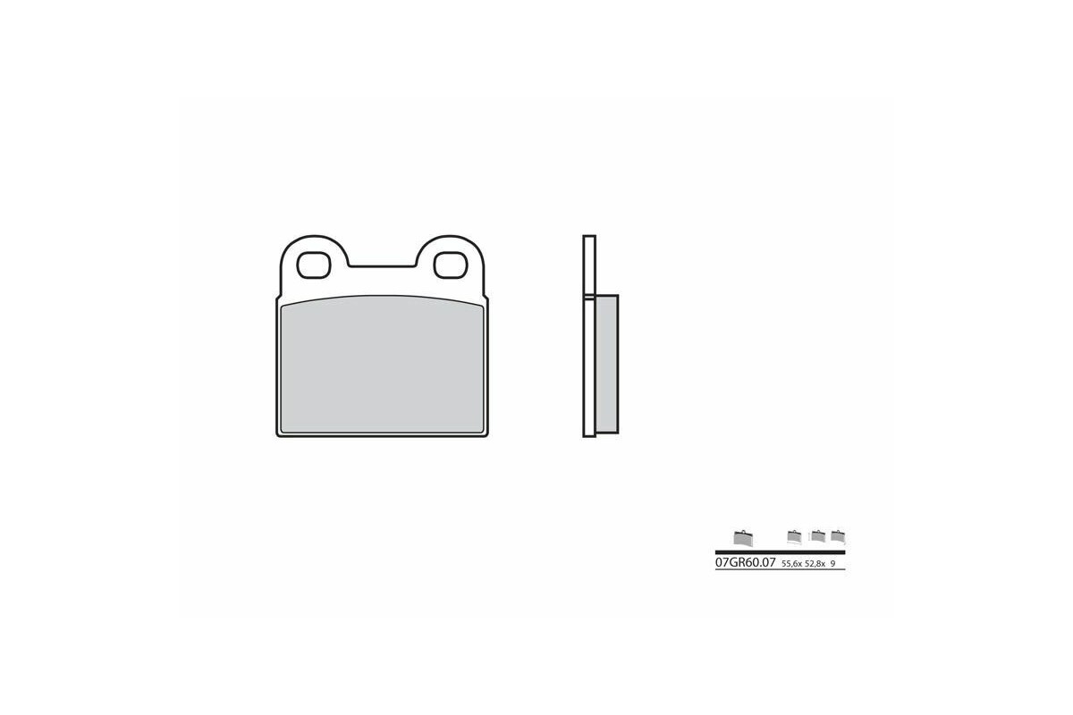 Plaquettes de frein BREMBO route carbone céramique - 07GR6007