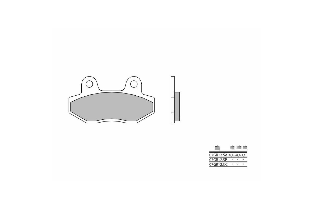 Plaquettes de frein BREMBO route carbone céramique - 07GR12CC