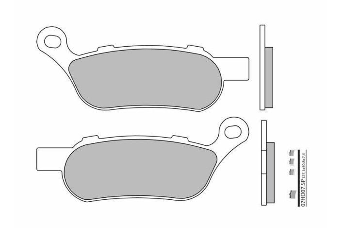 Plaquettes de frein BREMBO route métal fritté - 07HD07SP